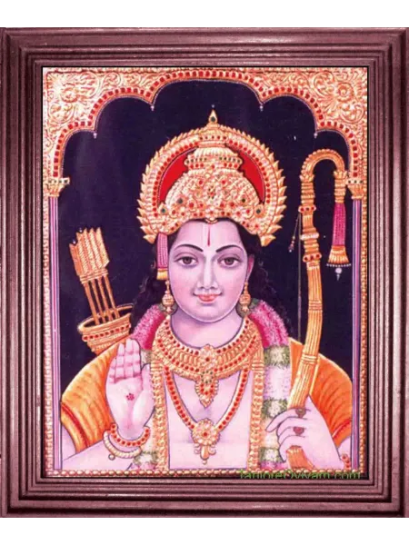 Ramar Tanjore Painting – Classic Finish in Gold Foil